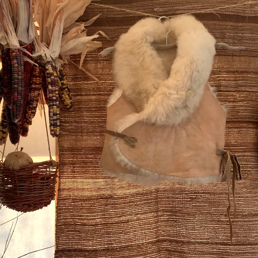 sheepskin wrap vest